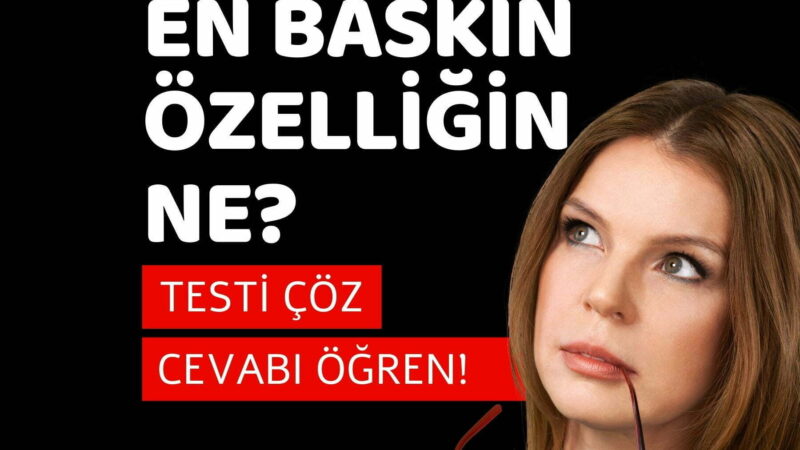 EN BASKIN ÖZELLİĞİN HANGİSİ? ŞİMDİ TESTİ ÇÖZ CEVABI GÖR.